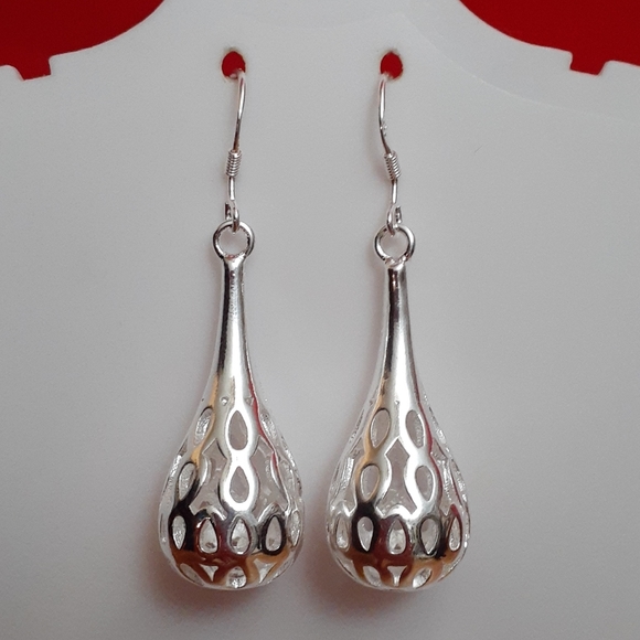 🆕 Sterling silver open work earrings 🌹 - Picture 16 of 16